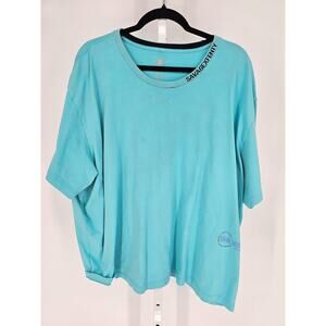 Savage X Fenty Womens Sz 3X Short Sleeve T Shirt Light Teal Blue